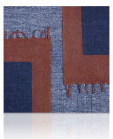 Палантин Унисекс W-BORDE/NAVY.MARON